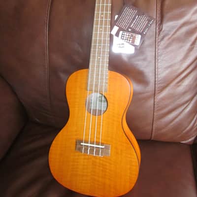 Kala KA-CEM Concert Ukulele Exotic Mahogany Amber Satin image 4