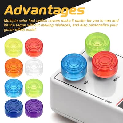 3X Pieces Mooer Candy Foot Switch Topper Effect Pedal Topper Protection Cap for Guitar Pedal Orange image 3
