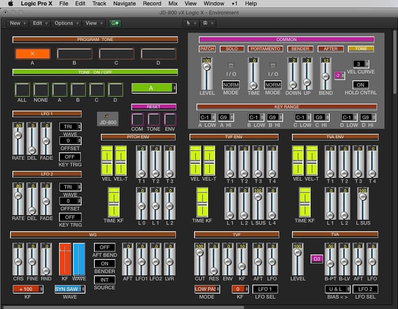 Virtual JD-800 editor / programmer - Roland JD-800 / JD-990* - LOGIC v4 - X image 1