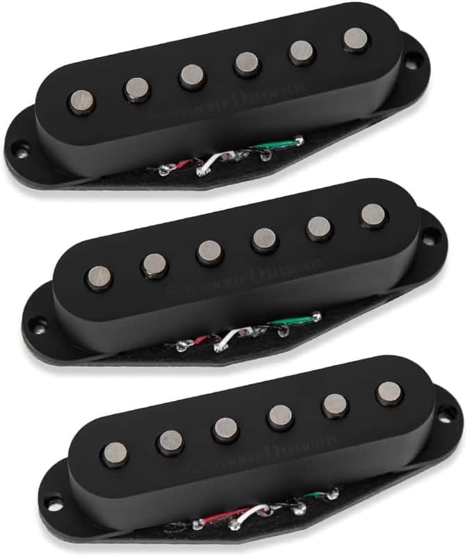 Seymour Duncan Hot Chicken Strat/Stratocaster Complete Pickup Set, BLACK image 1