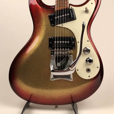 Very Rare 1965 Mosrite Ventures Vibramute in Custom Color Sparkle Sunburst & Original Hardshell Case image 5