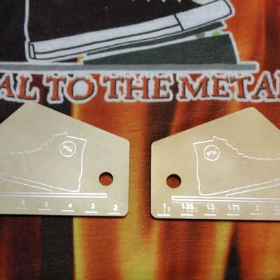 USA made Pedal to the Metal "PTM" 1/8" Aluminum Guitar Fret Rocker Luthier Tool w/string height gage v5 New Design image 9