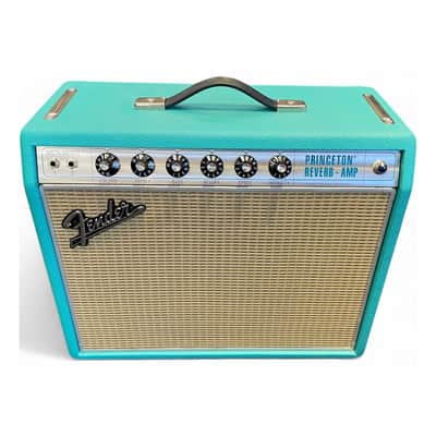 2020 Fender '68 Custom Princeton Reverb-Amp 12-Watt 1x12" Combo | FSR Limited Edition - Teal Turquoise, Tweed Grill | Free Shipping! image 2
