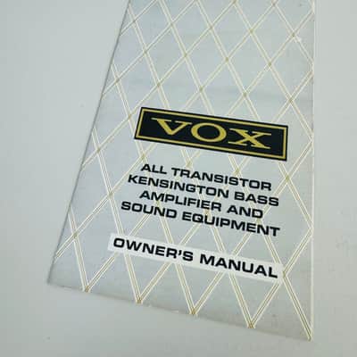Vox Kensington Bass Amplifier Owner’s Package Late-'60s image 3