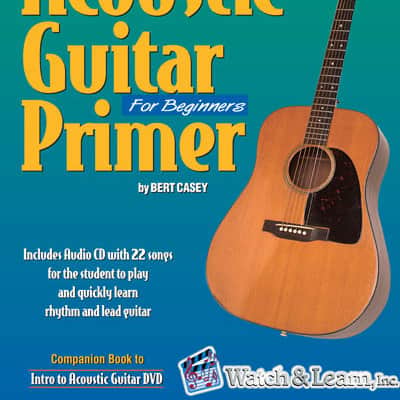 Acoustic Guitar Primer Book + CD Beginning Instruction Lessons Watch and Learn image 1