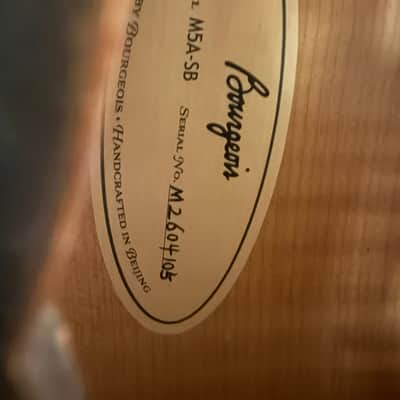 Bourgeois M5A-SB A-Style Mandolin All Torrefied Adirondack/Flame Maple image 7