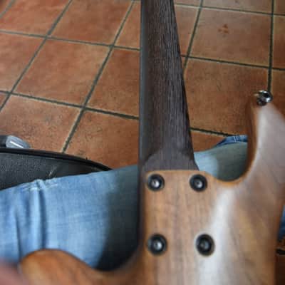 Warmoth Jazz Bass, Custom built solid walnut body! Wenge neck and ebony board, EMG's , Sweet! image 15