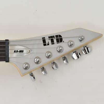 ESP LTD KS M-6 Evertune Ken Susi Metallic Silver Guitar 0273 image 4