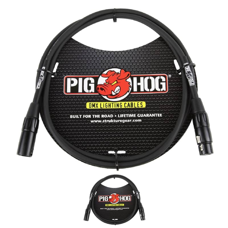 Lifetime Warranty! Pig Hog PHDMX5 5ft DMX Lighting Cable 3 Pin - NEW image 1