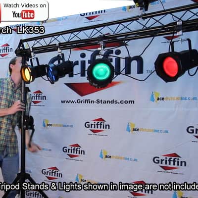 GRIFFIN Triangle Truss Extension Lighting System (Stage-MountPRO Series) – Installs on your Speaker Stands – DJ 2x Trussing Kit with C Clamps Mounting Brackets & Platform Hardware Set image 4