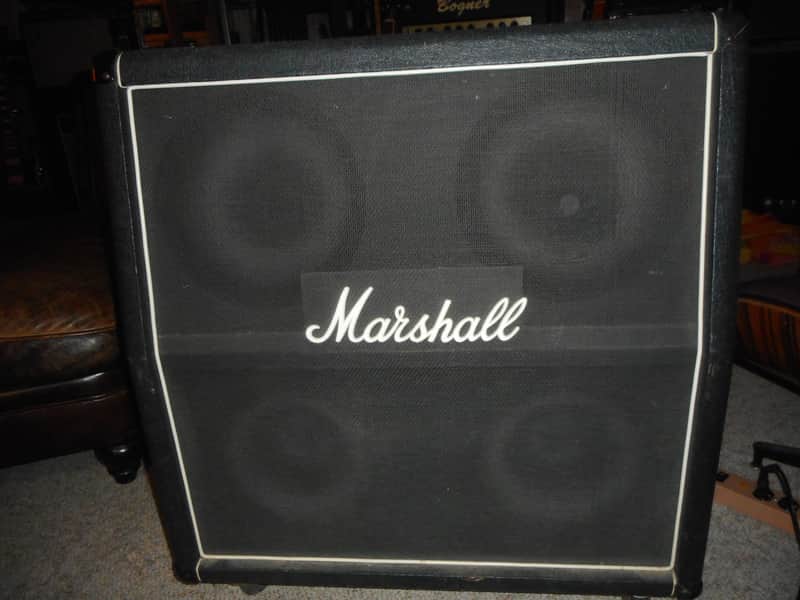 Marshall 1960A 4x12" Angled Guitar Speaker Cabinet 1977 Black image 1