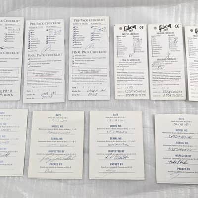 GIBSON Case Candy - Warranty Card / Checklist / Inspection Cards image 2