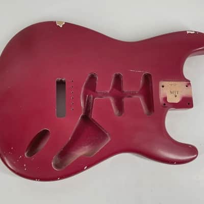MJT Lightweight Strat Body 4lbs Alder 2026 - Aged Nitro Burgundy Mist image 2