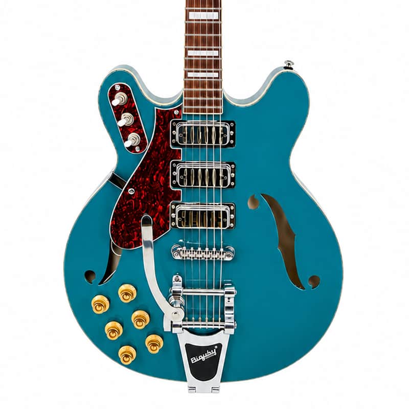 Airline Guitars H78 Left Handed Vintage Teal image 1