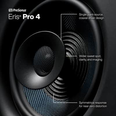 PreSonus Eris Pro 4 Studio Monitor — Bi-Amped Active Coaxial 4.5-inch image 4