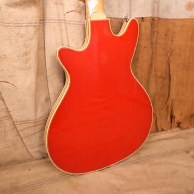 Dallas Bass Guitar 1960's Red image 10