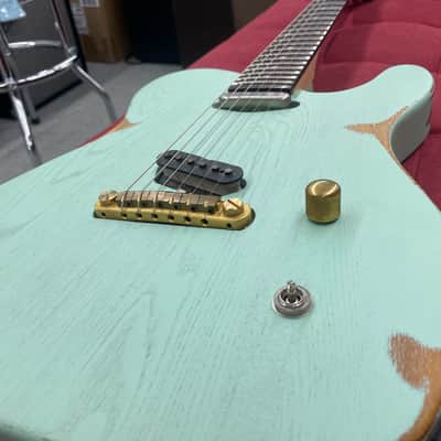 Slick SL50 T-Style Electric Guitar - Aged Surf Green image 4