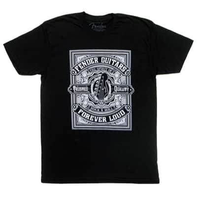 Fender Forever Loud Trusted Quality Black T-Shirt - Medium image 3
