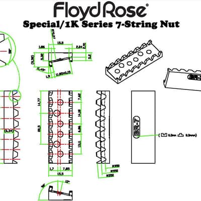 Genuine Floyd Rose Special Series 7 String Tremolo, Chrome FRTSSS1000 image 2