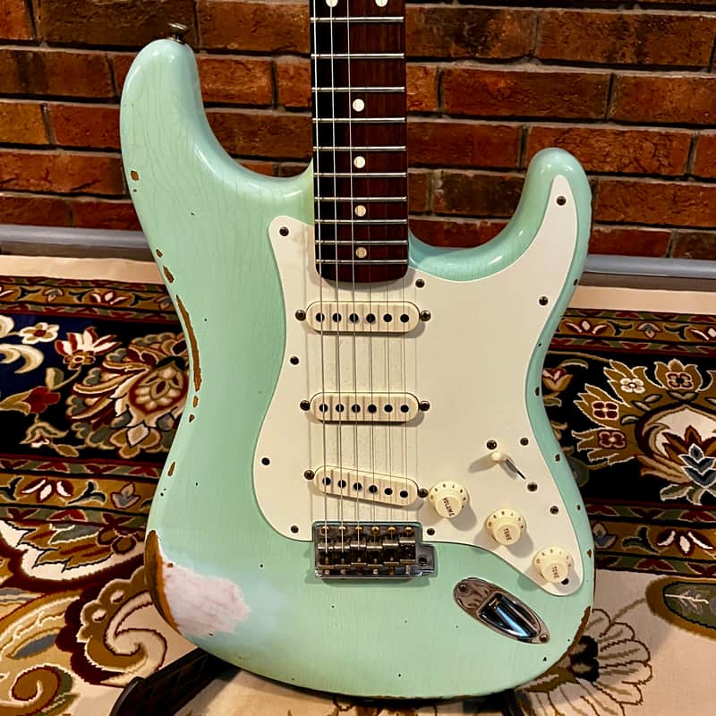 2022 Fender Custom Shop 1959 Stratocaster Heavy Relic, Surf Green image 1