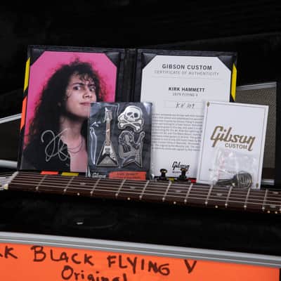 Gibson Custom Shop Kirk Hammet 1979 Flying V Electric Guitar - Ebony - #KH109 image 11