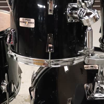 Yamaha Stage Series 4pc Black Drum Kit Set 12/13/16/22" Vintage 1980's image 9