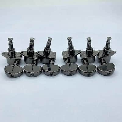 Grover 3x3 Black Nickel Guitar Tuning Pegs Machine Heads Keys image 12