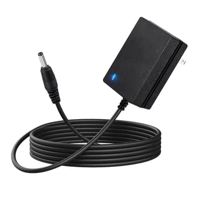 10 ft Power Cord for Yamaha Keyboard PSR, YPG, YPT, DGX, DD Digital Piano Charger Cable, 12V Power Adapter with Indicator Light