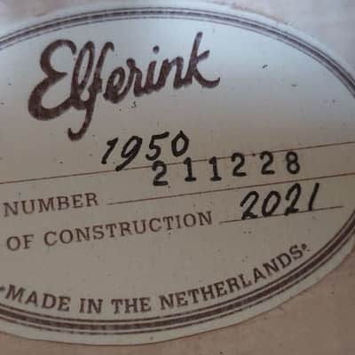 Elferink Unique Jazz Guitar, Model 1950, Year 2021 image 4