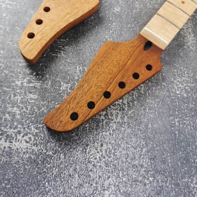 Mahogany Neck flame Maple Board Stainless Steel Jescar Frets image 3
