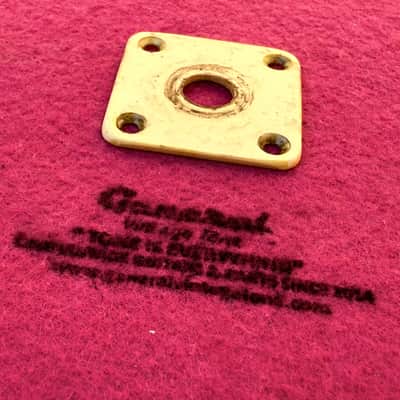 General Vintage Tone Vintage Original Specs 1954 - 1956 output Jack plate for Les Paul®️ CAB “ Cellulose Acetate “ Cream image 3