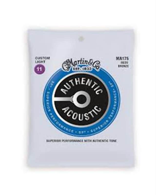 Martin MA175 80/20 Bronze Custom-Light Authentic Acoustic Guitar Strings image 1