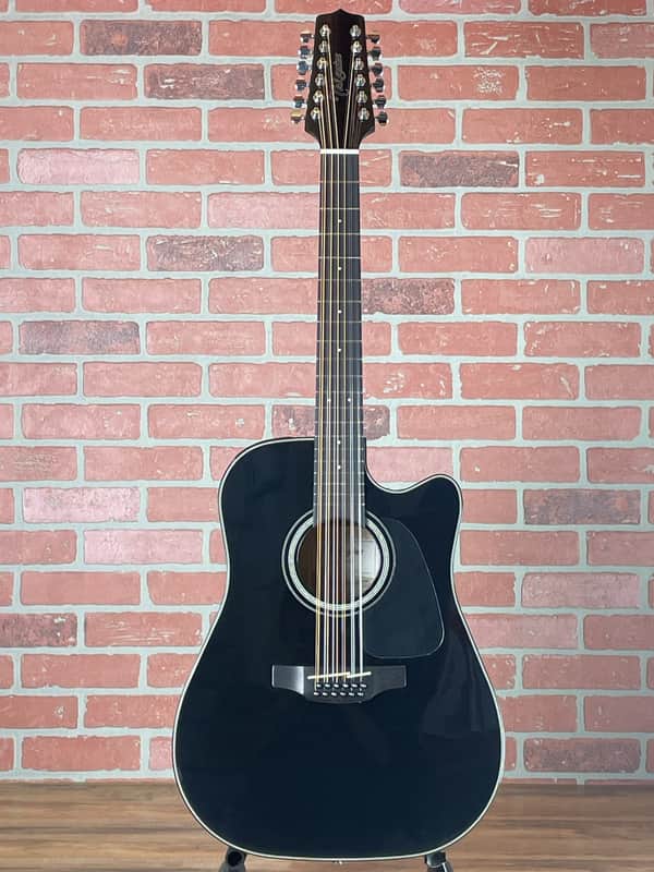 Takamine GD30CE-12 Dreadnought Cutaway 12-String Acoustic-Electric Guitar - Gloss Black image 1