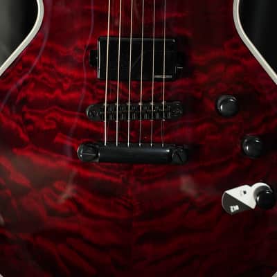 ESP LTD EC-1000 QM with Ebony Fretboard 2025 See Thru Black Cherry image 4
