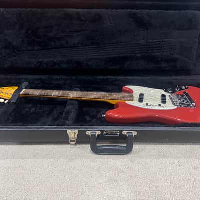 1995 Fender MG-69 Mustang Reissue - Fiesta Red - Made in Japan (MIJ) - Includes Hardshell Case image 13
