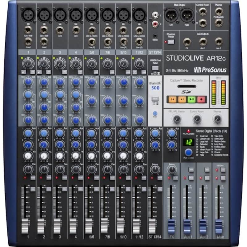 PreSonus STUDIOLIVE-AR12C 2020's - Greyish-black blue sides image 1