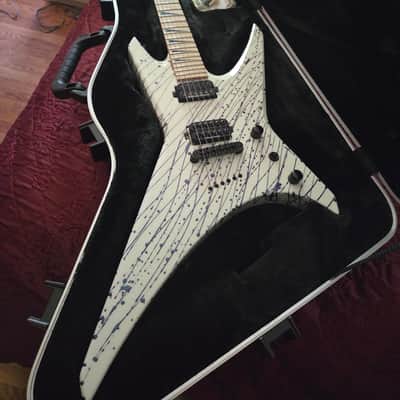 Jackson Custom Shop Warrior 2025 - Limited White Blue Blood Splatter W/COA image 1