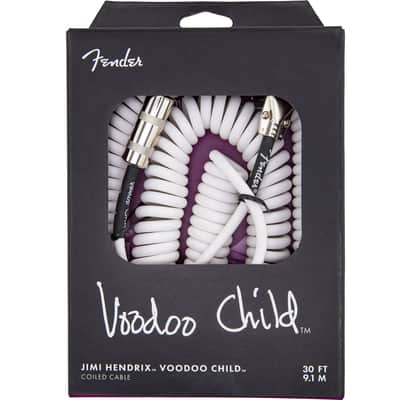 Fender Jimmy Hendrix Voodoo Child 30 Ft Instrument Cable - White image 1