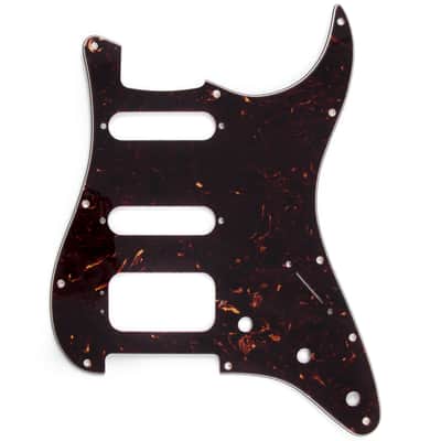 Genuine Fender 11-Hole Strat/Stratocaster Pickguard HSS, Brown Shell, 4-Ply image 2