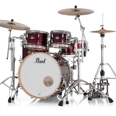 Pearl Masters Maple Red Oyster Swirl Lacquer 22x16", 10x7", 12x8", 16x16" 4pc Drums Shell Pack | Standard | MM6 | Auth Dealer image 5