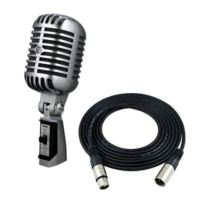 Shure 55SH Series II Dynamic Microphone  25' XLR Bundle (Vintage Look)