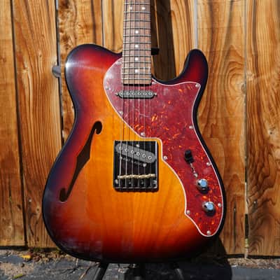 G&L USA ASAT Classic Thinline 3-Tone Sunburst 6-String Electric Guitar w/ Gig Bag (2022) image 4