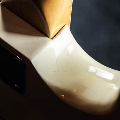 1990s Cort S-style Electric Guitar white / matching headstock image 8