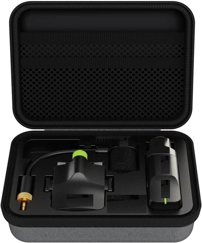 Saxophone Wireless System with Charging Case,Operation Range of 20 Meters,High-Resolution 24- bit/44.1kHz Audio,2.4GHz Wireless Saxophone Microphone image 1