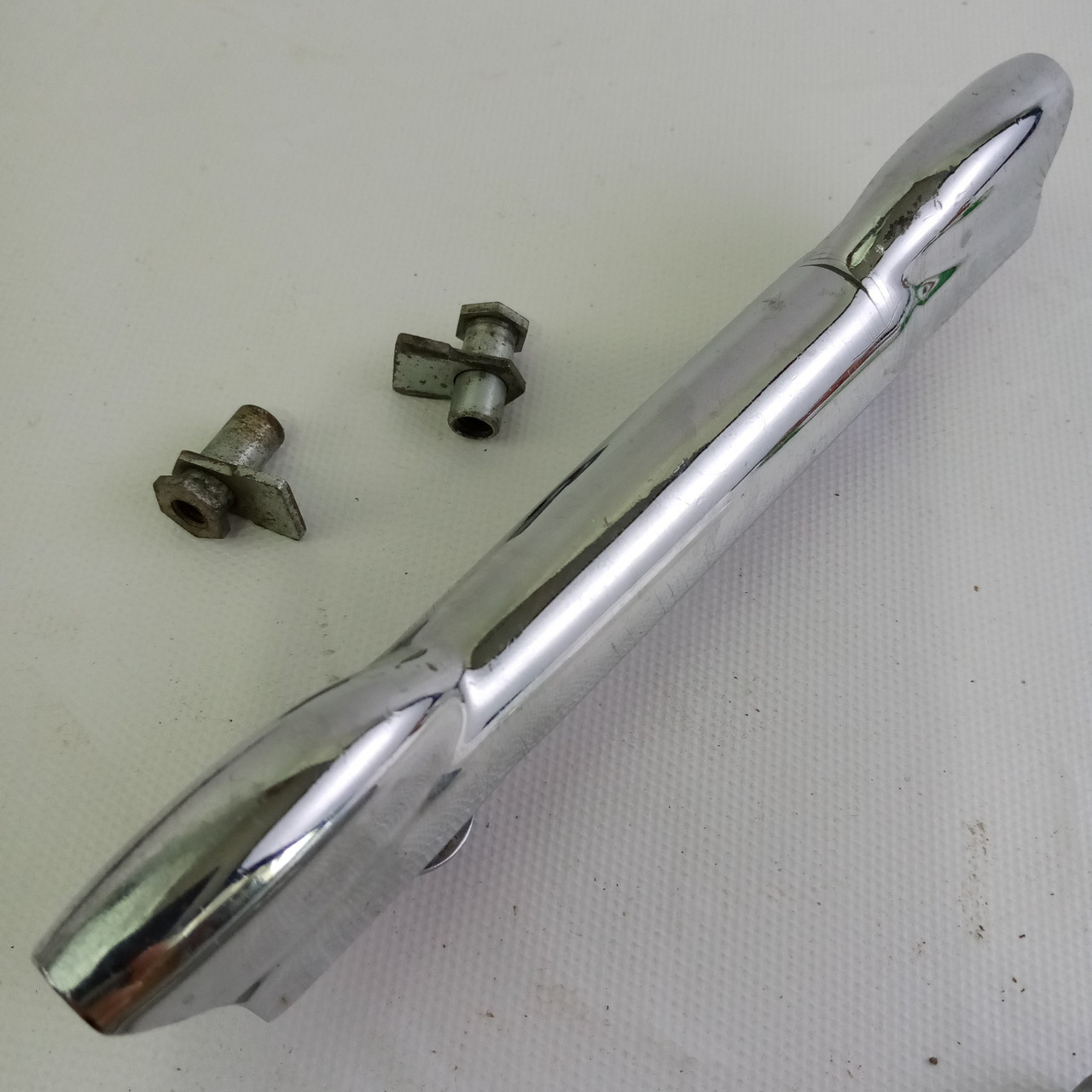 Premier 1x Bass/Tom Drum 6 1/4"Lug 70s Diamond Chrome Vintage England Marching* — main photograph