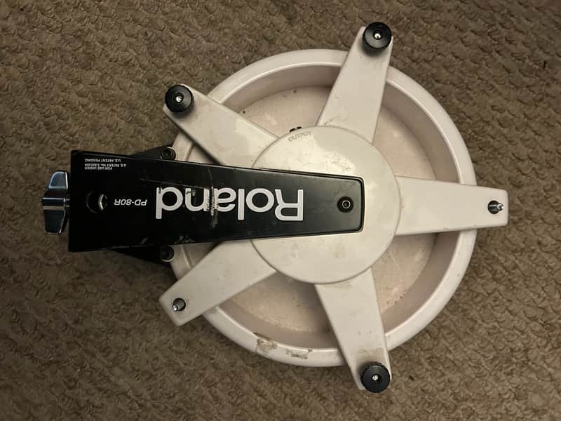 Roland PD 80 R DUAL TRIGGER DRUM PAD 2000's - MOULDED PLASTIC FRAME with MESH HEADS image 1