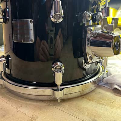 Yamaha Maple Custom Absolute Piano Black 10x8 Nouveau lugs Die Cast Hoops MINT! image 3