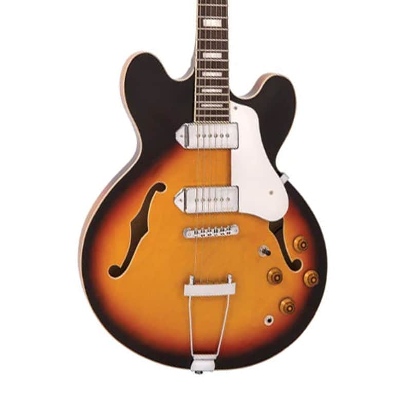 Vintage Guitars VSA500P ReIssued Semi-Hollow Electric Guitar - Vintage Sunburst image 1