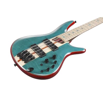 Ibanez SR1420B-CGL Caribbean Green Low Gloss - 4-String Electric Bass image 6