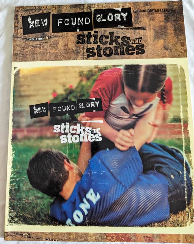 New Found Glory Sticks and Stones Sheet Music Song Book Guitar Tab Tablature image 1